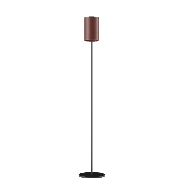 Cylinder Leather Floor Lamp