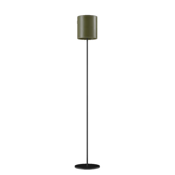 Cylinder Leather Floor Lamp