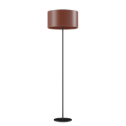 Cylinder Leather Floor Lamp