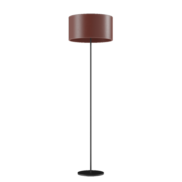 Cylinder Leather Floor Lamp