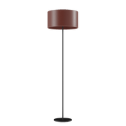 Cylinder Leather Floor Lamp