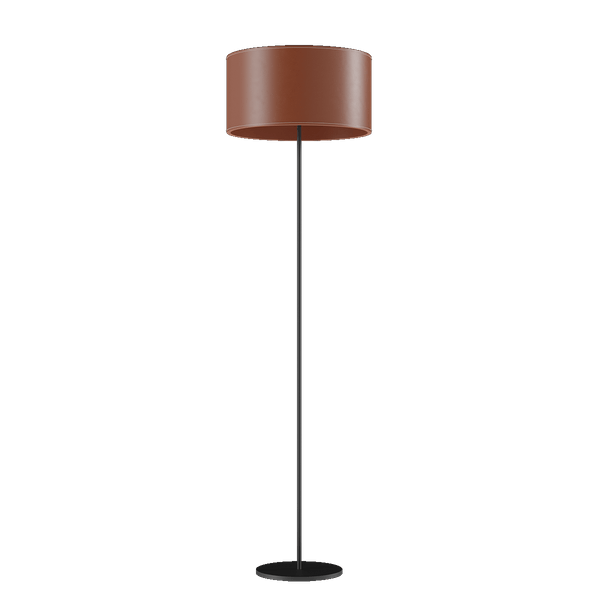 Cylinder Leather Floor Lamp