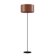 Cylinder Leather Floor Lamp