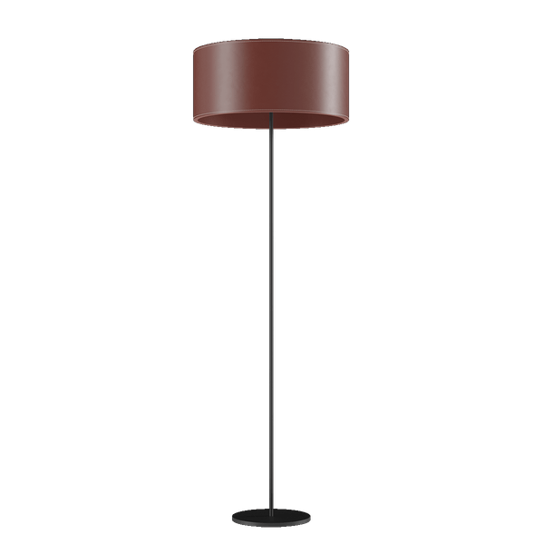 Cylinder Leather Floor Lamp