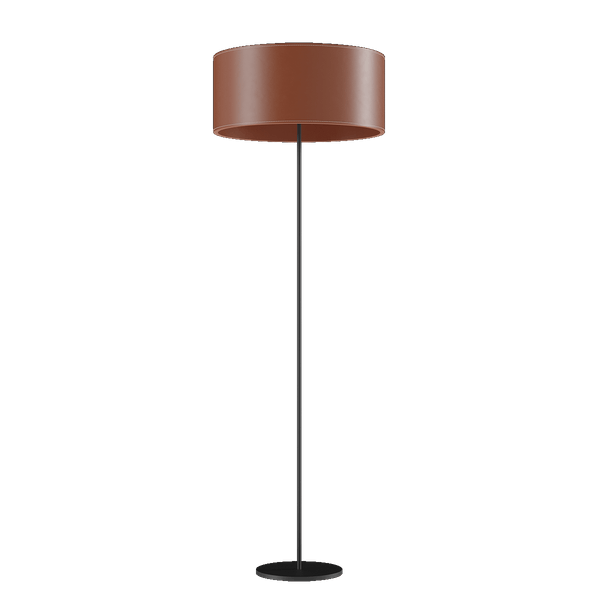 Cylinder Leather Floor Lamp