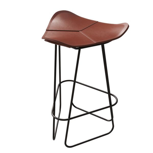 Tabouret de bar en cuir