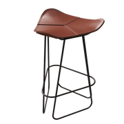 Tabouret de bar en cuir