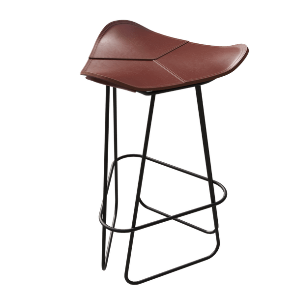 Tabouret de bar en cuir