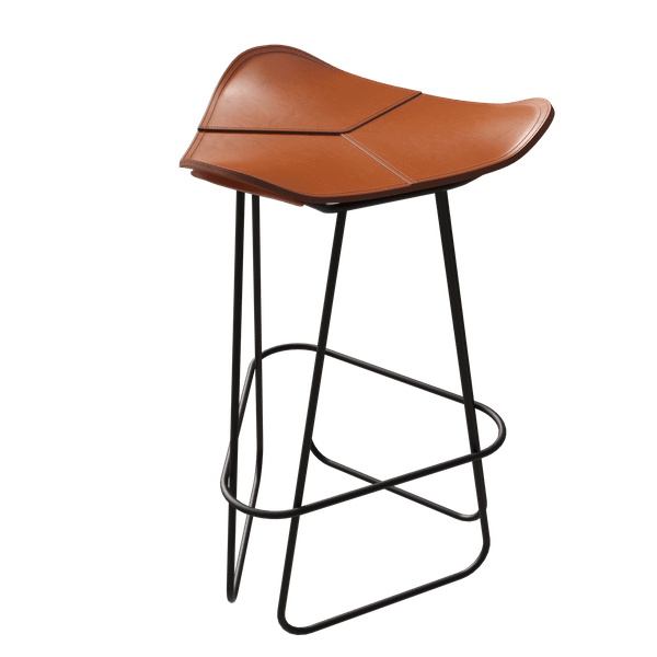 Tabouret de bar en cuir