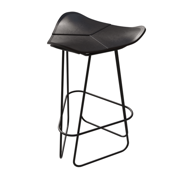 Tabouret de bar en cuir